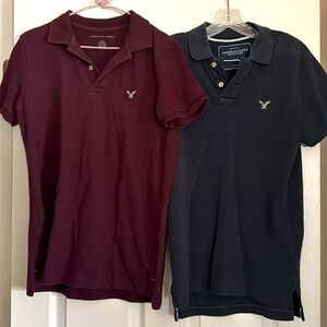Men’s American Eagle polo shirts
Size Small
Maroon and Navy